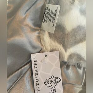 Little Giraffe Luxe Heart Army Blanket NWT